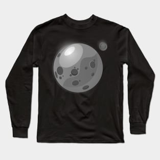 Red planet - black and white Long Sleeve T-Shirt